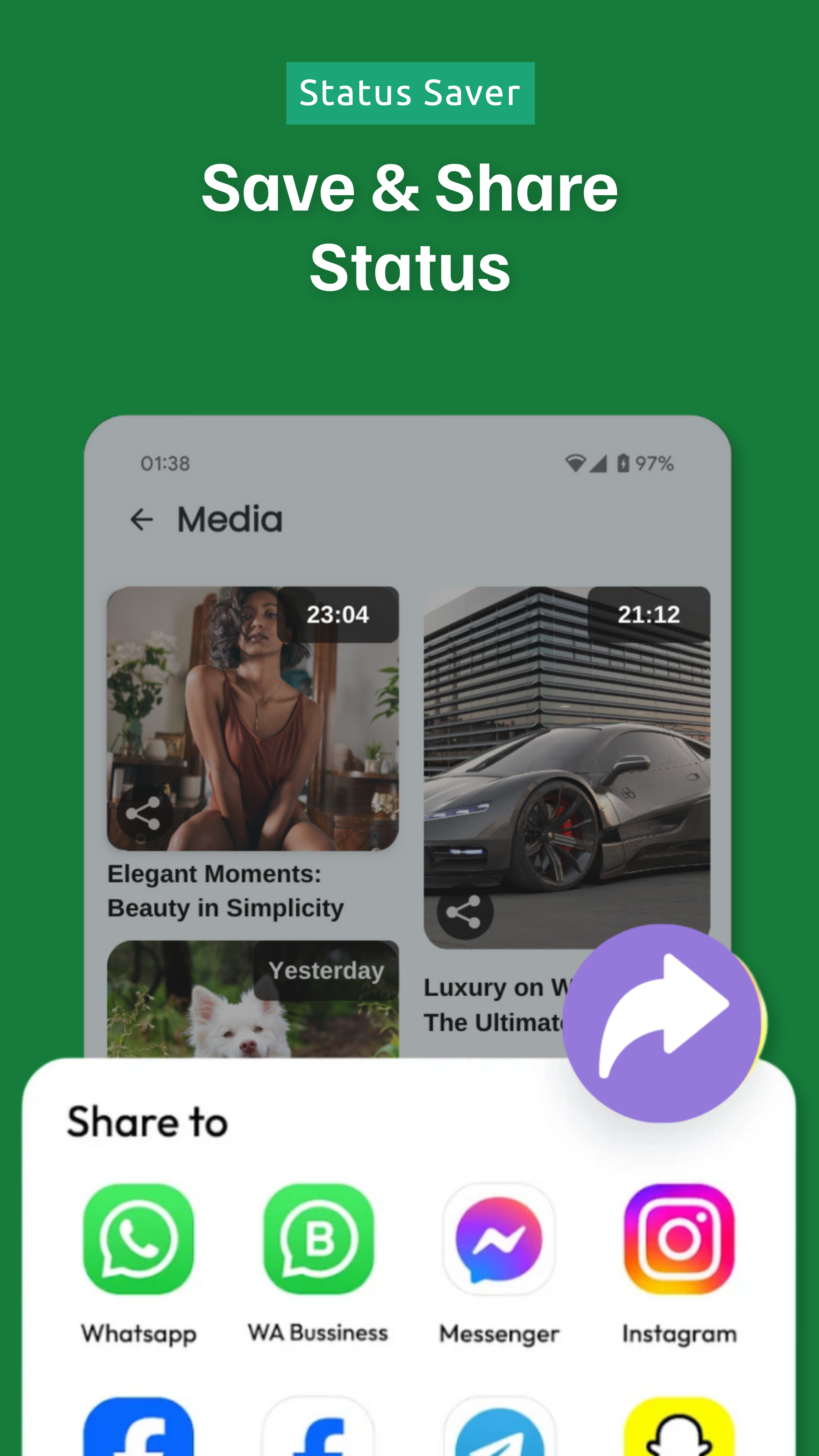 Save and share WhatsApp status